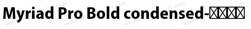 Myriad Pro Bold condensed字体转换